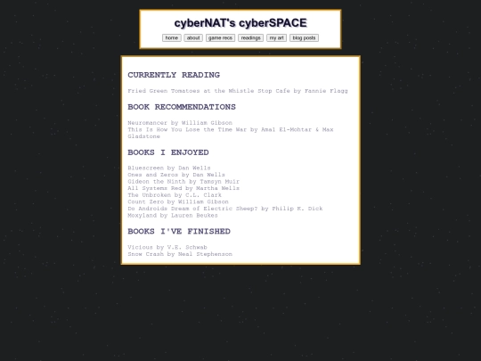 readings screenshot