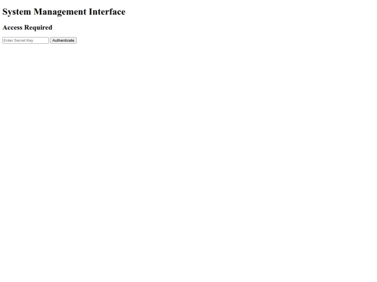 admin screenshot