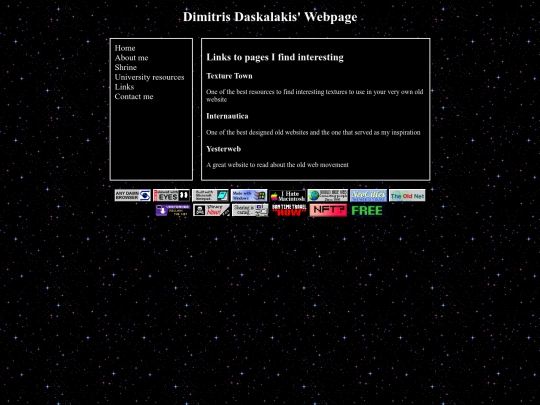 links screenshot