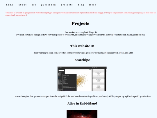 projects screenshot