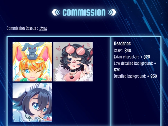 Commission_Page screenshot