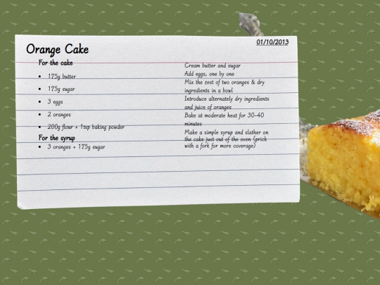 cooking/cake/orange screenshot