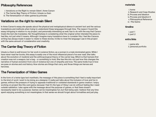 Philosophy screenshot