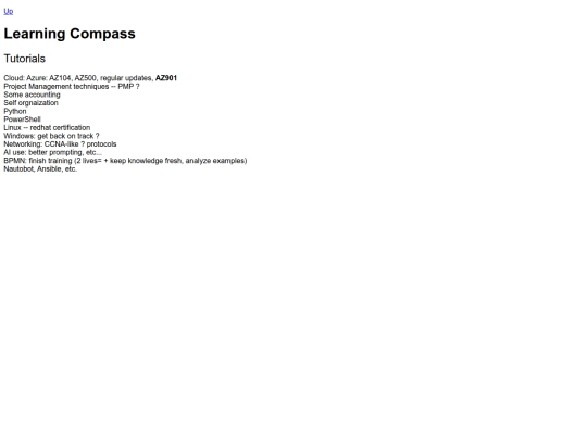 learning-compass screenshot