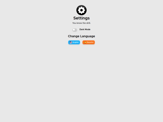 settings screenshot