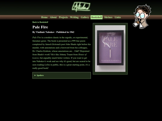 bookshelf/palefire screenshot