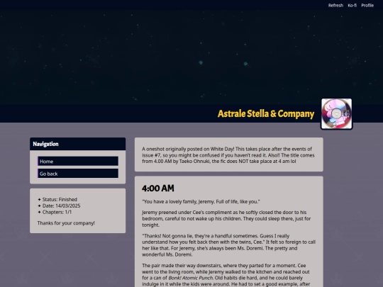 fanfic/4AM screenshot