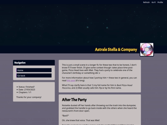 fanfic/AfterTheParty screenshot