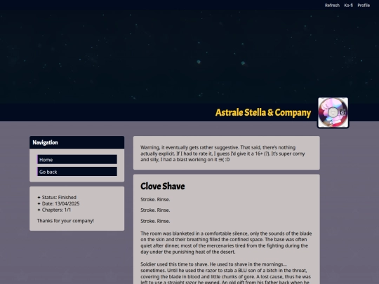 fanfic/CloseShave screenshot