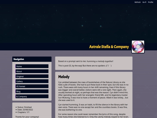 fanfic/Melody screenshot