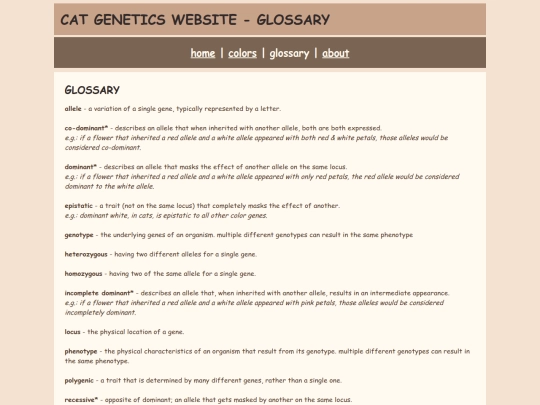 glossary screenshot