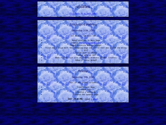 updates screenshot