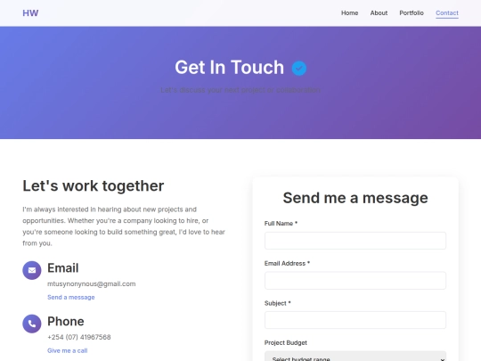 contact screenshot