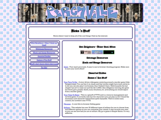 linkspage/links screenshot