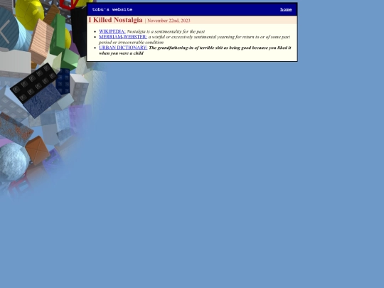 nostalgia screenshot