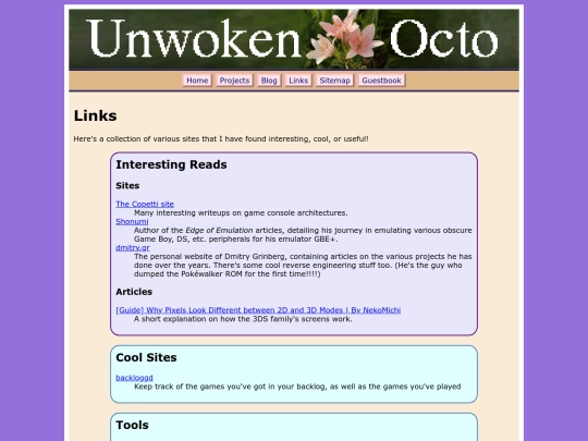 links screenshot