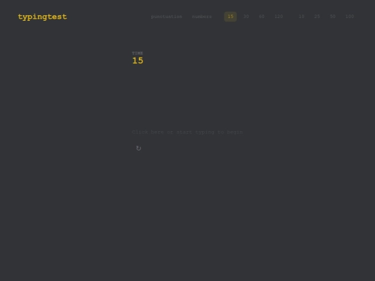 typingtest screenshot
