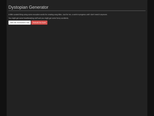 dystopian-generator screenshot