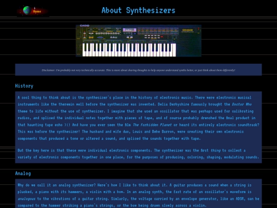 synthesizers screenshot