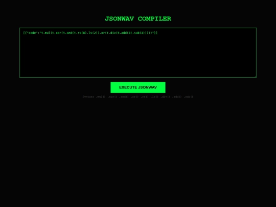 jsonwav screenshot