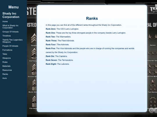 Ranks screenshot