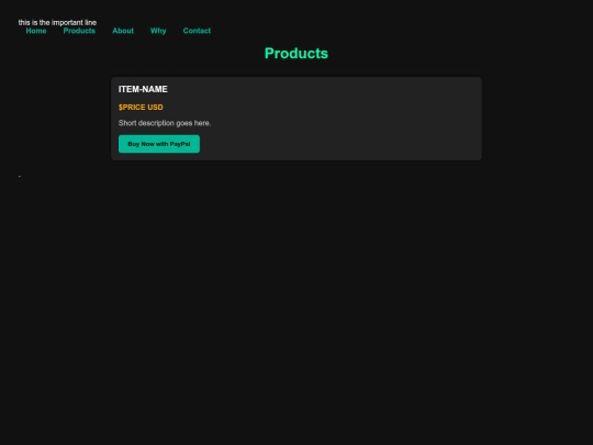 products screenshot