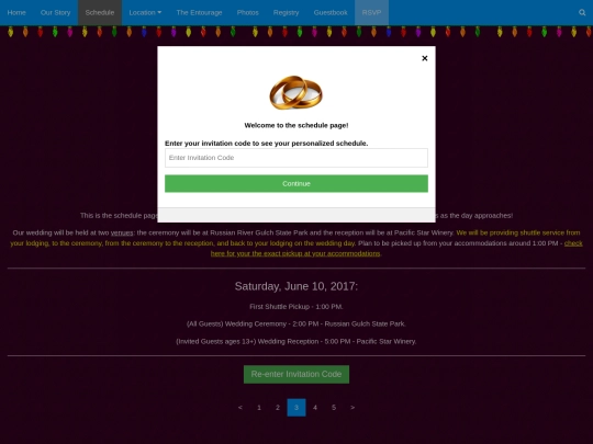 schedule screenshot
