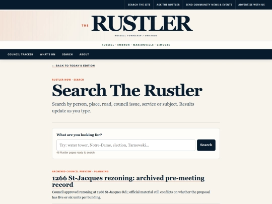 search screenshot