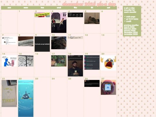 picaday/december25 screenshot