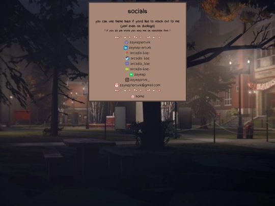 socials screenshot