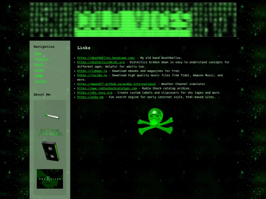 links screenshot