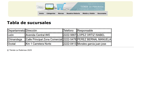 tienda-web/sucursales screenshot