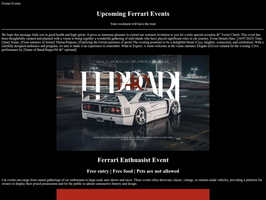 Event/Ferrari screenshot