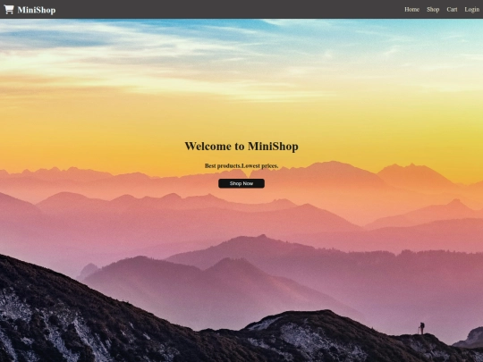 minishop/webpage screenshot