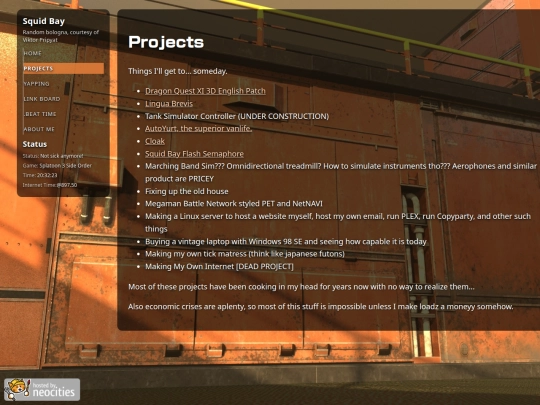Projects screenshot