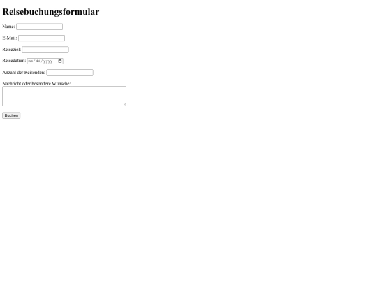 travel_booking_form_with_formspree screenshot