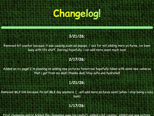 changes screenshot