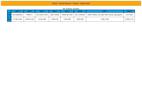 daily-schedule screenshot