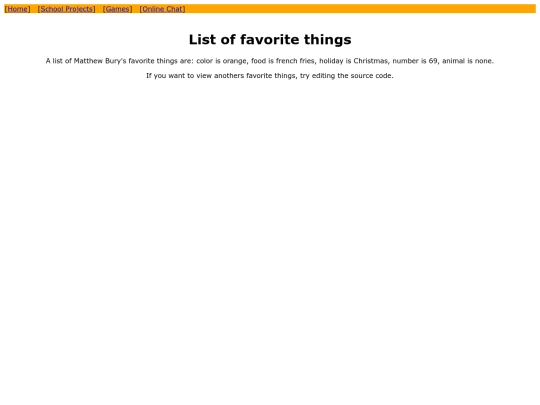 favorites screenshot