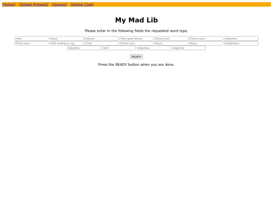 madlib screenshot