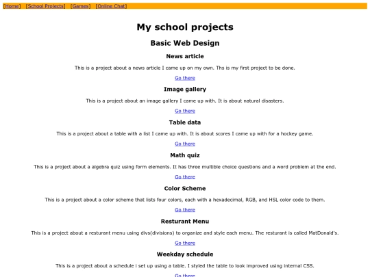 projects screenshot
