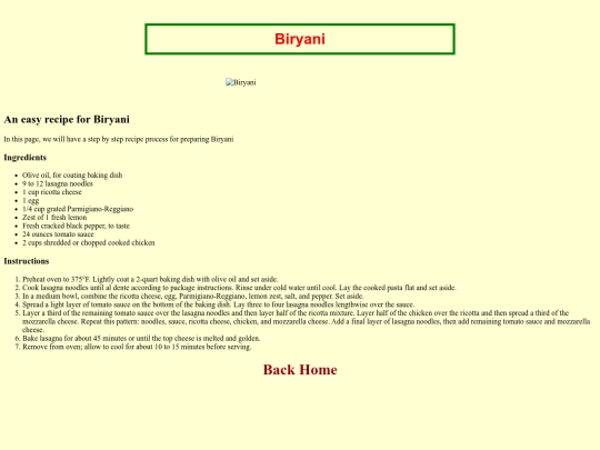 biryani screenshot