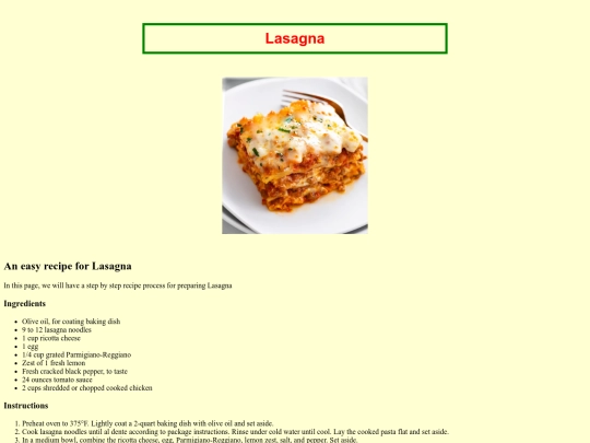 lasagna screenshot