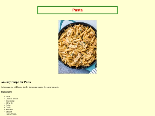 pasta screenshot