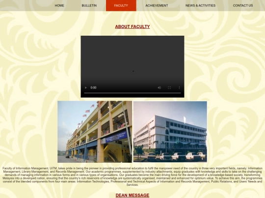 Faculty screenshot