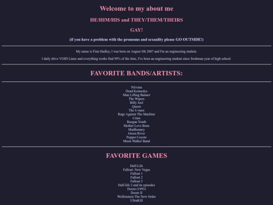 aboutme screenshot