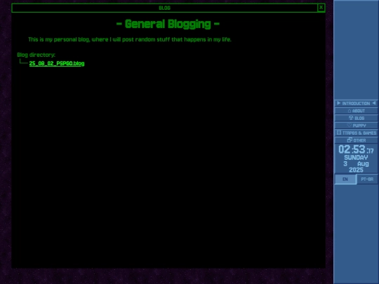 blog screenshot