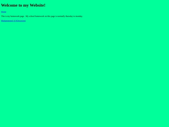 homework screenshot