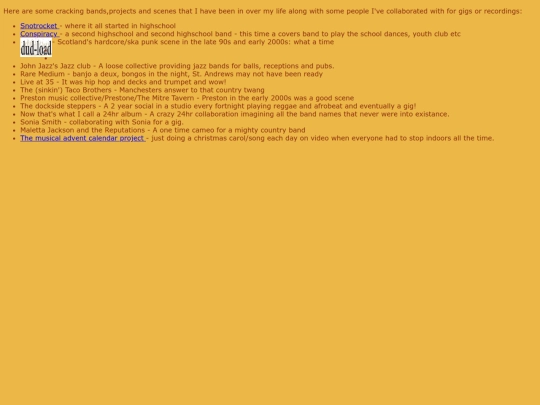 bandpage screenshot