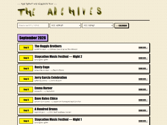 archives screenshot